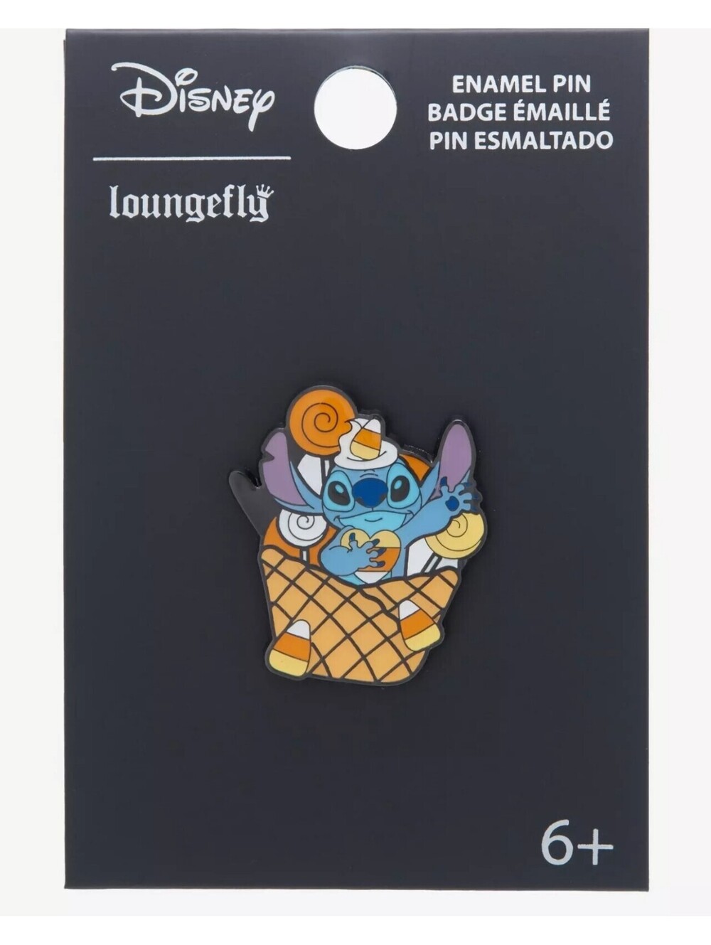 Loungefly Disney Lilo & Stitch Candy Corn Sundae Stitch Enamel Pin